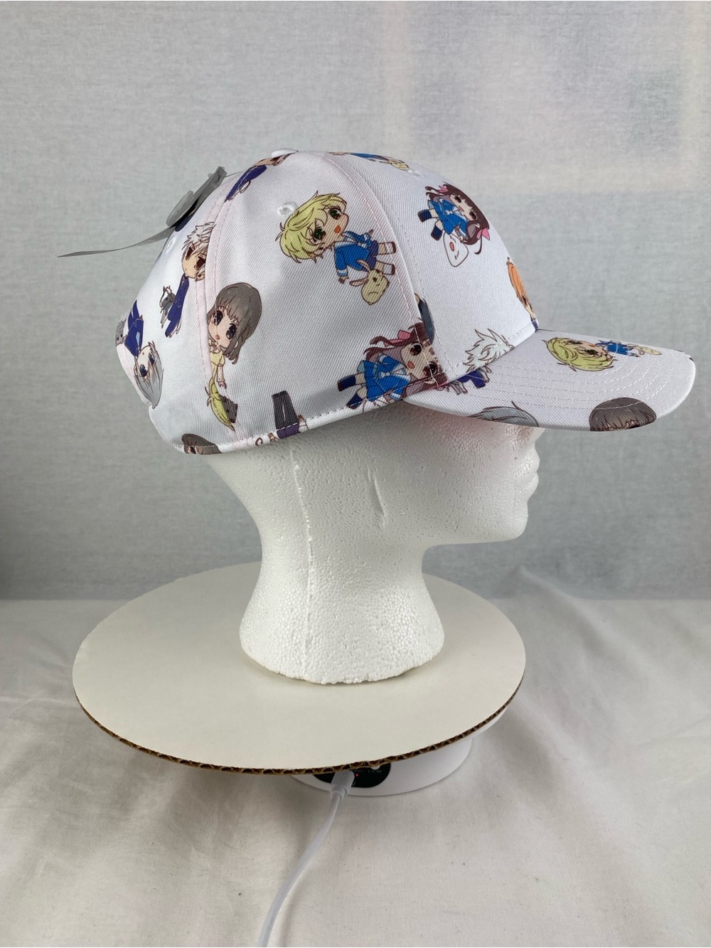 Bioworld White Anime Print Baseball Cap